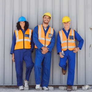 High-Visibility Reflective Safety Workwear Set (Blue & Orange)